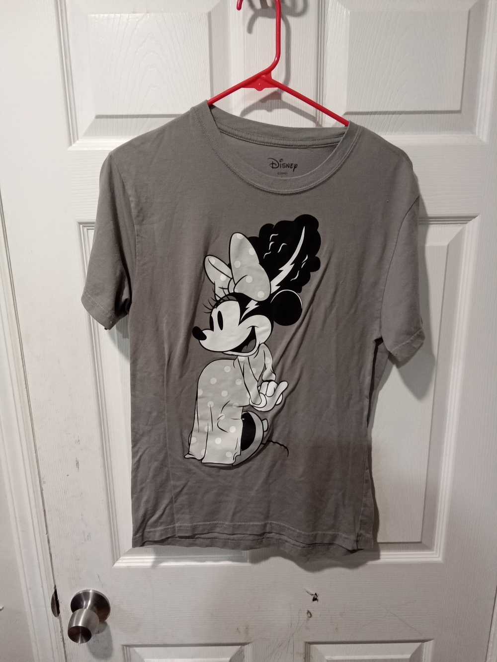 Gray Disney Minnie Mouse Halloween the bride of Frankenstein